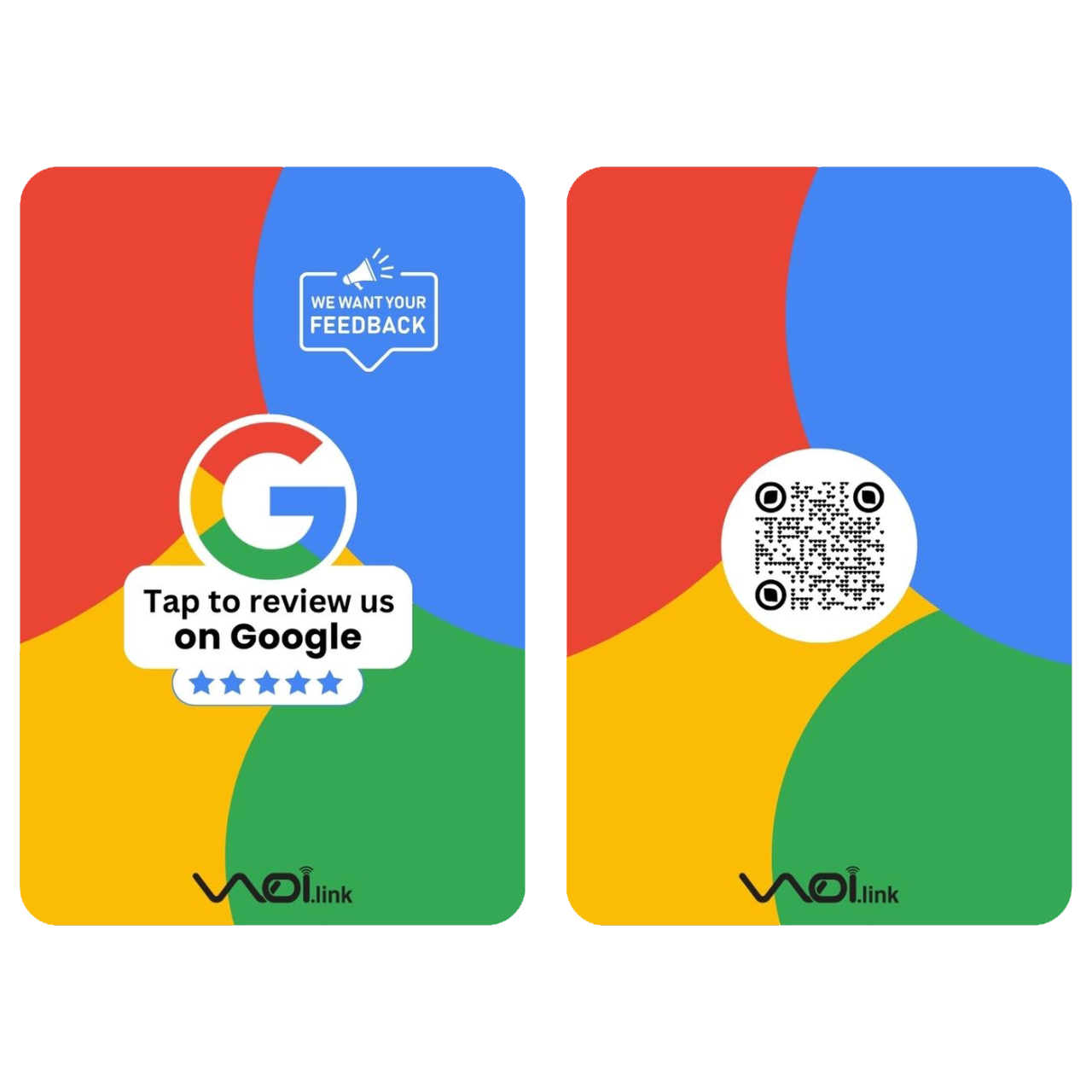 Collect Customer Reviews in an Instant! With WoiLink's Google Review Card