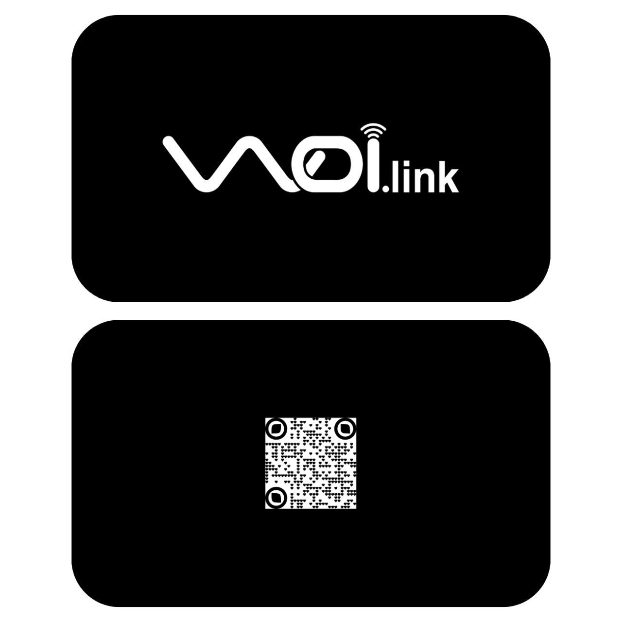 Elevate your online reputation with the Premium Eco Friendly Jet Black Woilink Branded NFC Business Card!